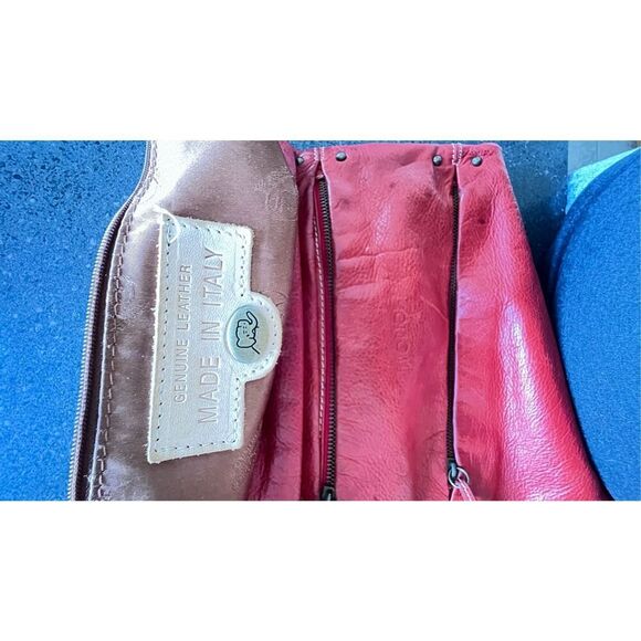 AVORIO Messenger Leather Bag Leather Made In Italy - Picture 9 of 11